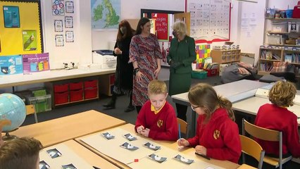 Camilla speaks to school children about climate change