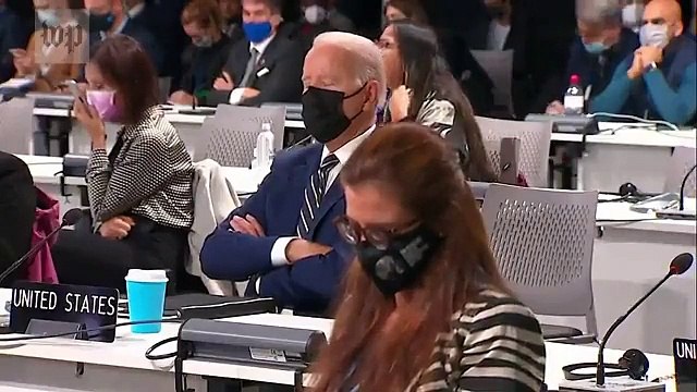 Joe Biden se queda dormido en la conferencia COP26 Glasgow