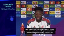 Davies ist “glücklich” über Nagelsmann-Rückkehr