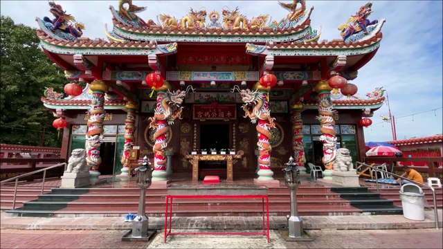 Chao Por Jui Shrine at Bang Bua Thong Market in Nonthaburi Province Thailand