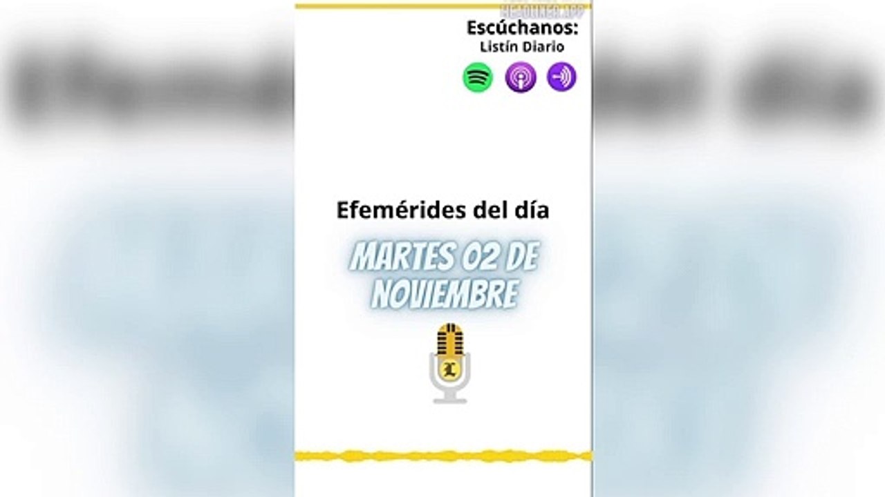 EFEMERIDES: 02 de Noviembre