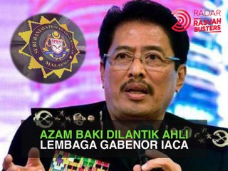 Azam Baki dilantik Ahli Lembaga Gabenor IACA