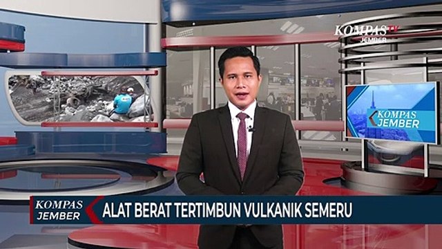 Alat Berat Tambang Pasir Tertimbun Material Vulkanik Gunung Semeru