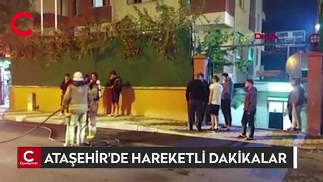 Ataşehir'de öğrenci yurdunda yangın paniği