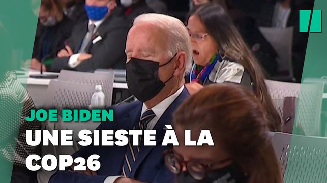 Joe Biden moqué et critiqué pour s'être assoupi à la Cop26