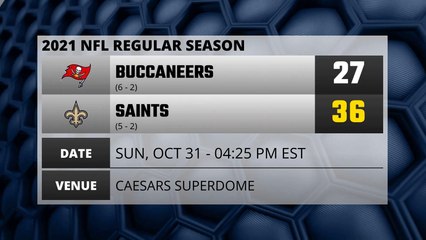 Buccaneers @ Saints Game Recap for SUN, OCT 31 - 04:25 PM EST
