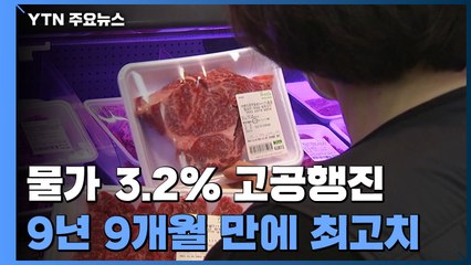 물가 3.2% '고공행진'...9년 9개월 만에 최고치 / YTN