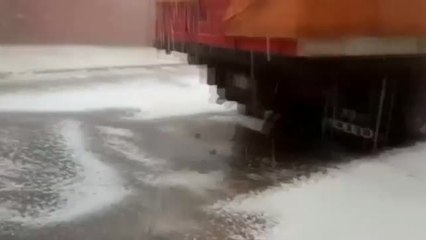 Enorme granizada en Tarija, Bolivia donde cayeron 5.000 toneladas de granizo