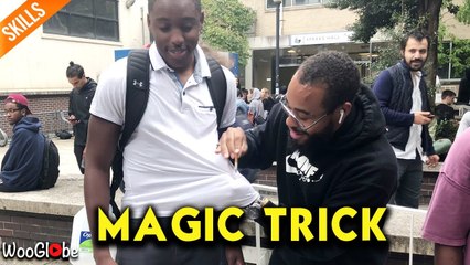 ''Lightskini' the charismatic magician stumps university students with cool cigarette magic trick'