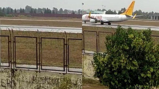 Polisten kaçan göçmenler piste inen uçağın önüne çıktı; çok sayıda gözaltı var