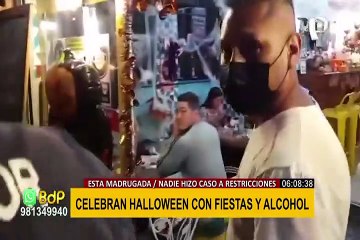 Celebran Halloween con fiestas y alcohol sin respetar las restricciones dictadas por el Gobierno