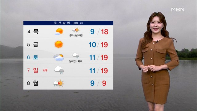 [종합뉴스 날씨]내일 차츰 흐린 하늘…저녁~모레 새벽 중부 비