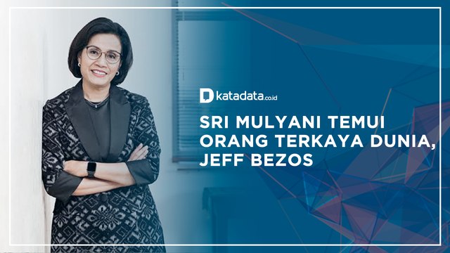 Sri Mulyani Temu Orang Terkaya Dunia, Jeff Bezos | Katadata Indonesia