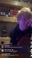 Ed Sheeran live singing overpass graffiti with acoustic guitar