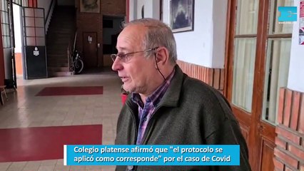 Colegio platense afirmó que el protocolo se aplicó como corresponde por el caso de Covid