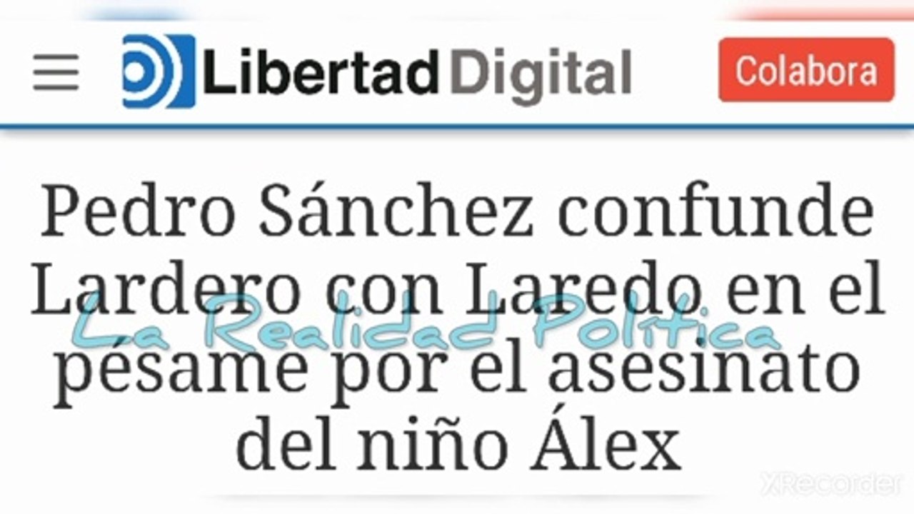 Hemeroteca: Al incompetente Sánchez con sus 1200 asesores ni le importa dónde han asesinado al niño.