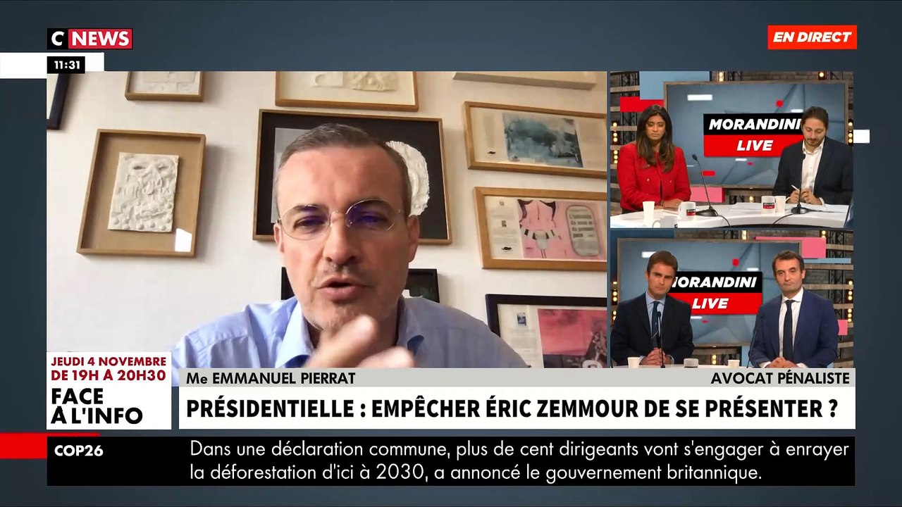 Me Emmanuel Pierrat explique dans Morandini Live pourquoi l'idée du candidat communiste, Fabien Roussel, pour rendre inéligible Eric Zemmour est "choquante" et ne tient pas la route