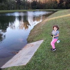 Girl Believes She Caught Big Fish