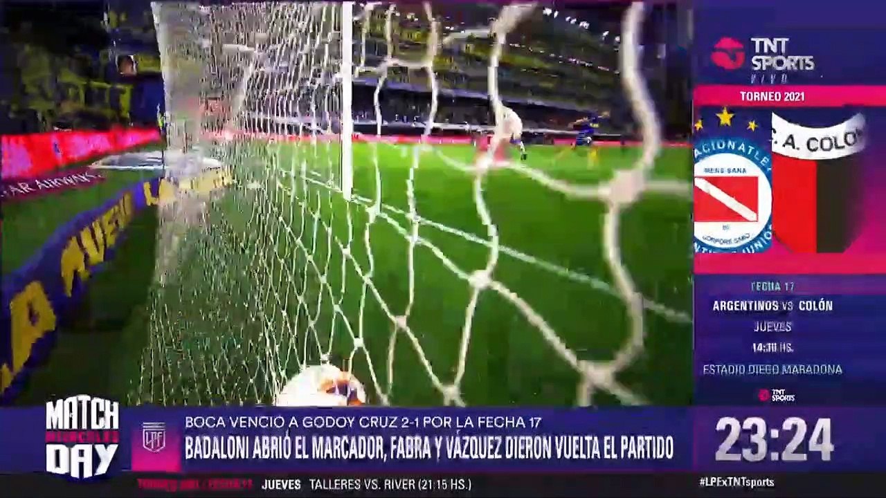 Resumen por la fecha 17 del partido de Boca vs Godoy club