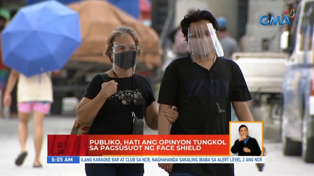 Publiko, hati ang opinyon tungkol sa pagsusuot ng face shield | UB