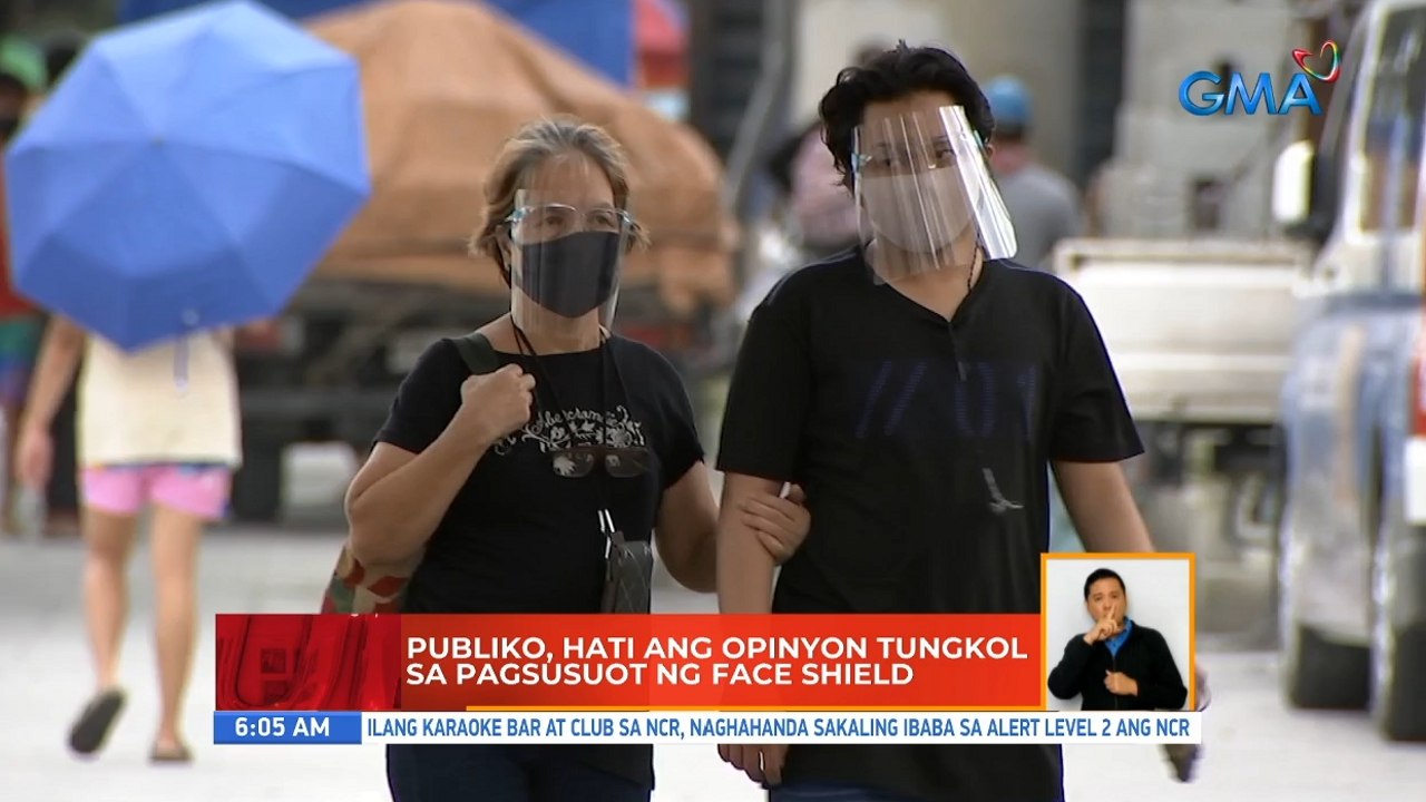 Publiko, hati ang opinyon tungkol sa pagsusuot ng face shield | UB