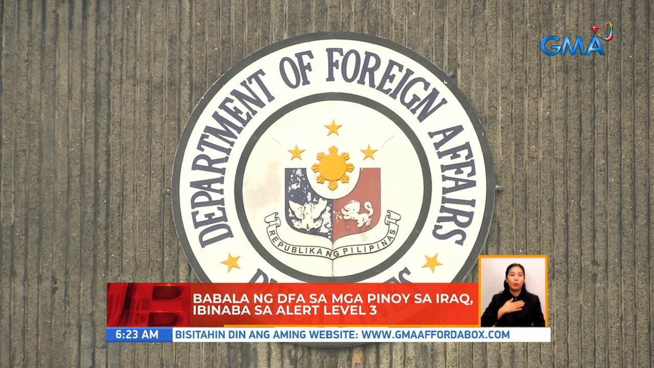 Babala ng DFA sa mga Pinoy sa Iraq, ibinaba sa...