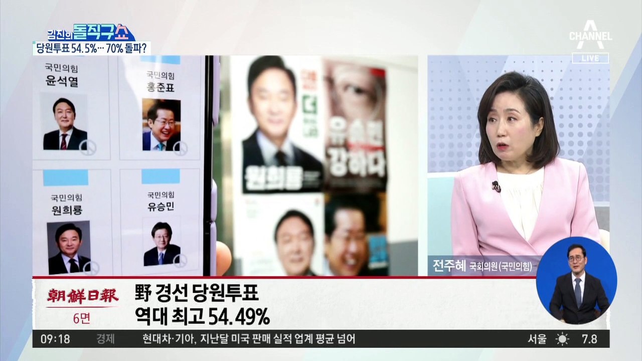 野 당원 투표 둘째날 50% 넘었다…역대 최고 투표율
