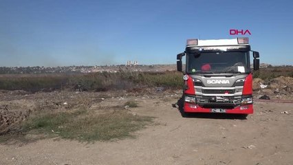 YAMANSAZ'DAKİ YANGIN SERALARA ULAŞMADAN 1 SAATTE SÖNDÜRÜLDÜ