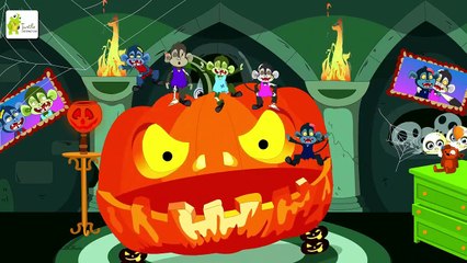 Five Little Monkeys | Scary Halloween Song | Halloween Songs for Kids