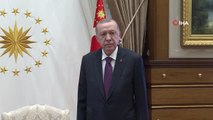 Son dakika haberi... Cumhurbaşkanı Recep Tayyip Erdoğan, Türk Konseyi Genel Sekreteri Baghdad Amreyev'i Cumhurbaşkanlığı Külliyesinde kabul etti.