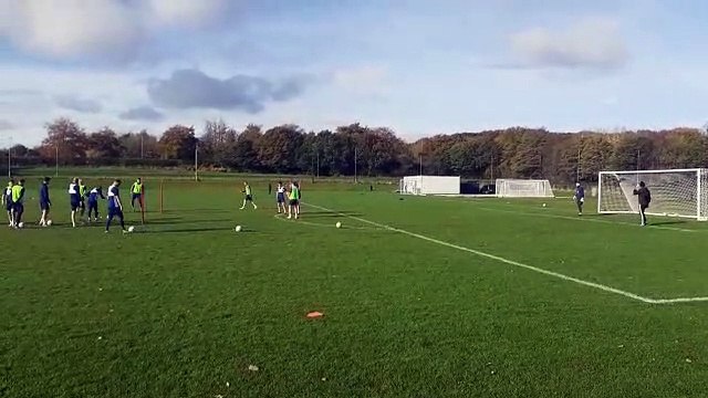 FC Halifax Town in training ahead of Saturday's FA Cup clash with Maidenhead