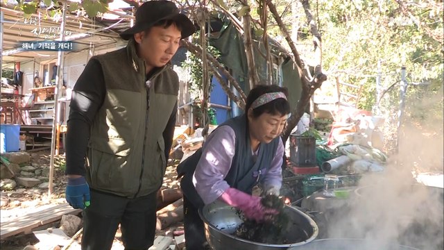 [자연 밥상] 산에서 즐기는 바다의 맛! 편백나무 향을 머금은 자연인 표 '모자반국'