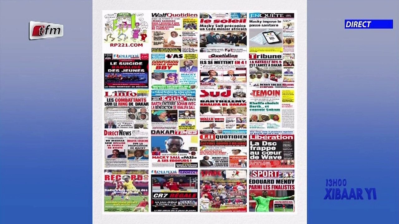 Revue de presse de ce 03 Novembre 2021 avec El Hadji Assane Gueye