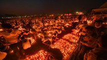 Ayodhya enlightened with 12 lakh Diyas on 32 ghats