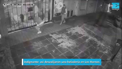 Indignante así desvalijaron una heladería en Los Hornos
