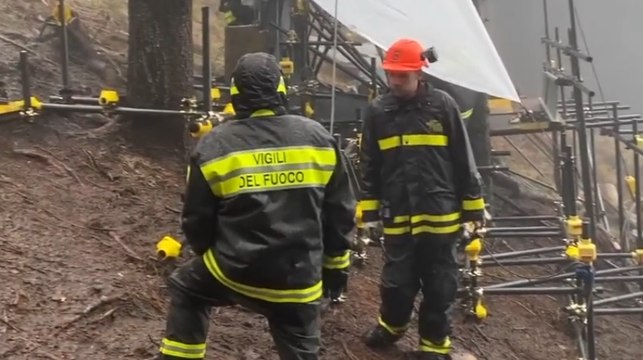 Stresa (VCO) - Tragedia Mottarone, prosegue lavoro rimozione cabina (03.11.21)