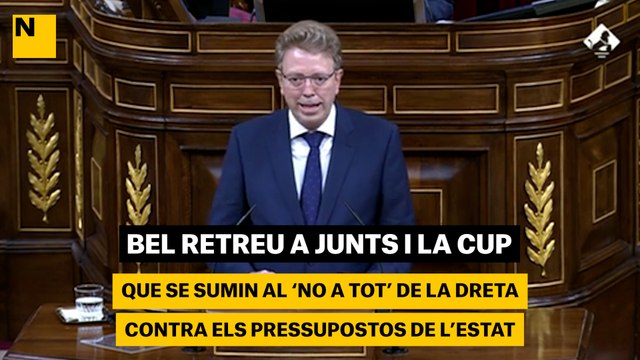 Bel retreu a Junts i la CUP que se sumin al 'no a tot' de la dreta contra els pressupostos de l'Estat
