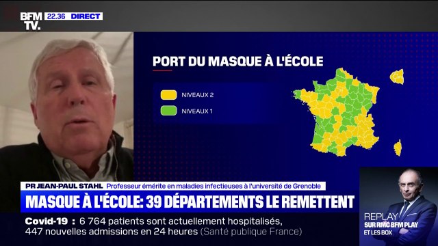 Pr Jean-Paul Stahl sur le masque à l'école: On contraint les enfants pour permettre aux adultes qui refusent le vaccin de pouvoir continuer à le refuser