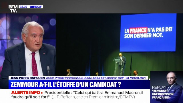 Jean-Pierre Raffarin: Pour moi, Éric Zemmour est le candidat de l'extrême droite