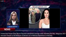 Demi Moore bares her bra in Fendi velvet pantsuit for WSJ. Magazine 2021 Innovator Awards in N - 1br