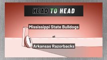Mississippi State Bulldogs at Arkansas Razorbacks: Over/Under