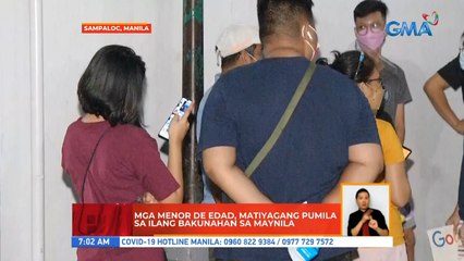 Mga menor de edad, matiyagang pumila sa ilang bakunahan sa Maynila | UB
