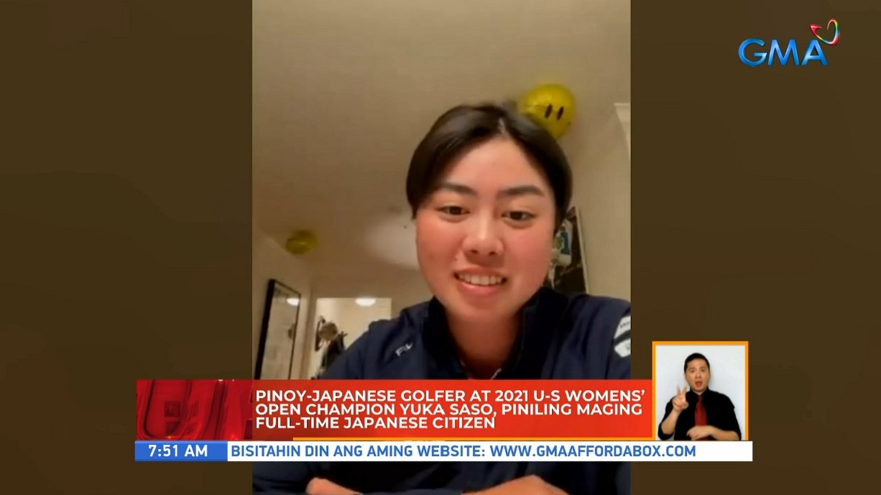 Pinoy-Japanese golfer at 2021 U-S Womens' Open Champion Yuka Saso, piniling maging full-time Japanese citizen | UB