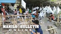Davao City personnel prepares traditional parol lanterns for the annual Pasko Fiesta