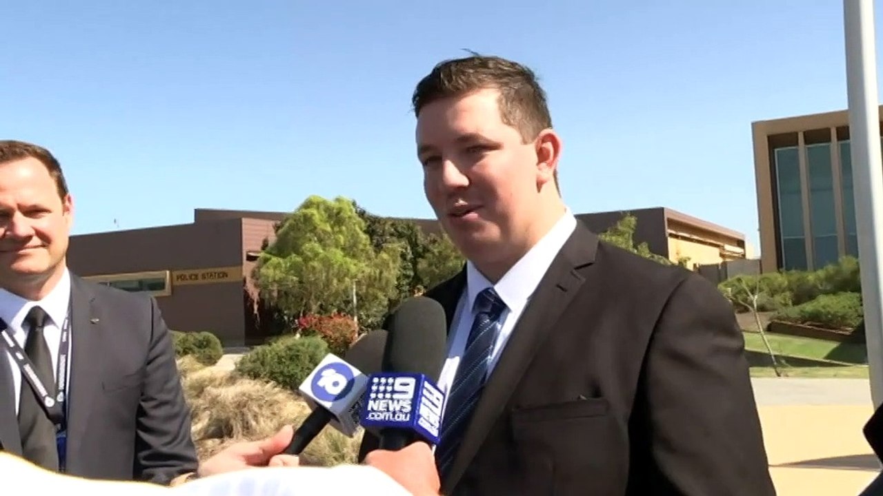 Suspect back at police station speaking to officers