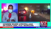 Hombre muere atropellado en Santa Ana, Francisco Morazán