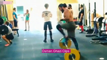 Artugrul Aka Engin eltan gym workoutTurgut and artugrul gym status