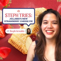 Steph tries out Jollibee's newest Strawberry Cheese Pie!