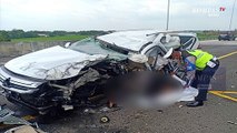 Mengerikan! Ini Kondisi Mobil Vanessa Angel Usai Kecelakaan di Tol