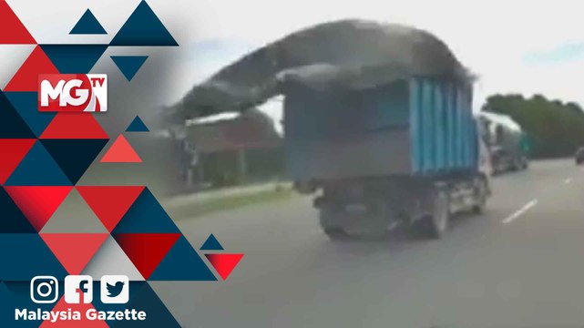 MG VIRAL : Polis Kesan Insiden Kemalangan Kanvas Lori Terlepas Dari Ikatan